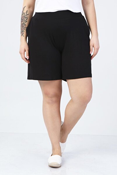 MYLİNE Beli Lastikli Cepli Penye Şort