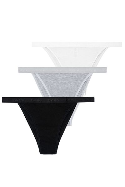 BEGATEKS Women's Brazilian Panties, Cotton Comfort 3Pcs Set