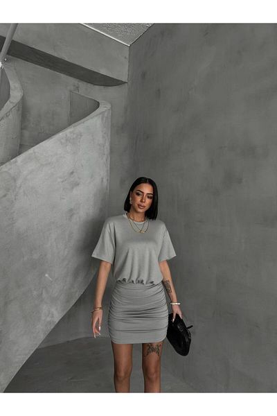 alenmoda Casey Premium Padded T-shirt Dress