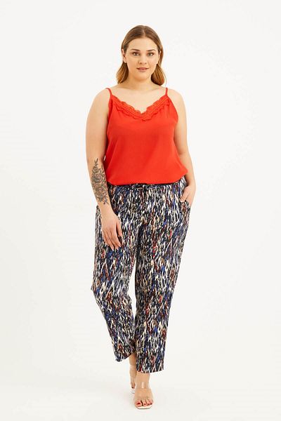 MYLİNE pantaloni cu buzunare cu talie elastica