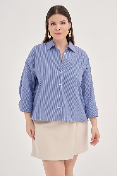 MYLİNE Crop Shirt with Pockets