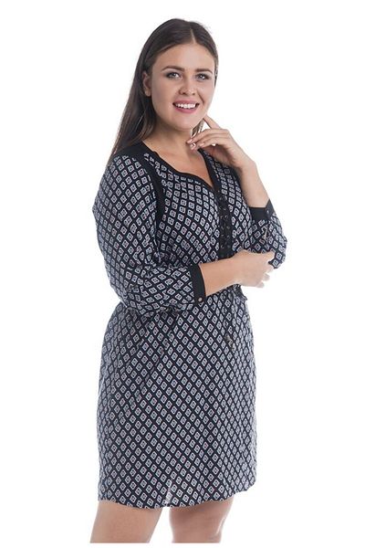 MYLİNE Front Eyelet Long Sleeve Dress