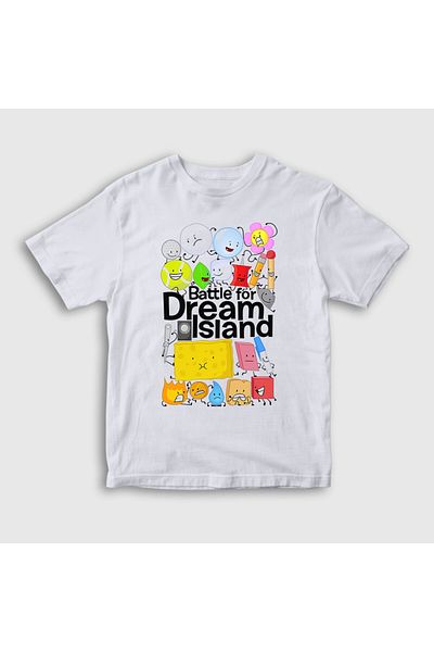 Presmono Unisex Παιδικό μπλουζάκι White Battle For Dream Island 531728 ττ