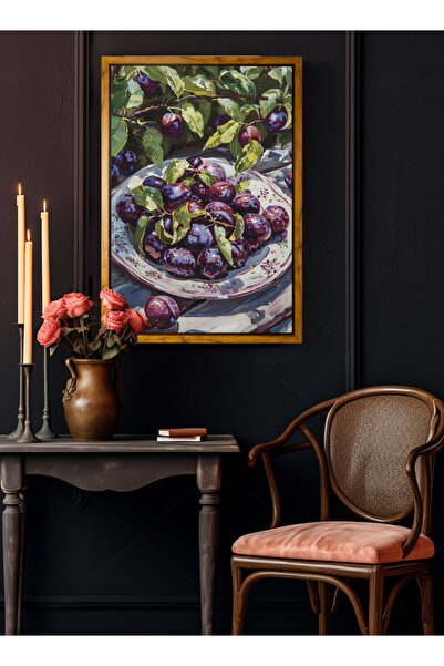 LOWHA لوحة فنية جدارية من القماش مشدودة على إطار خشبي مع إطار عائم بلون الخشب...