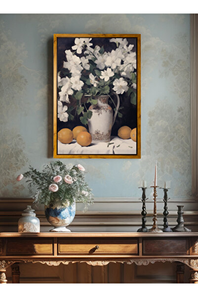 LOWHA لوحة فنية جدارية من القماش مشدودة على إطار خشبي مع إطار عائم بلون الخشب...