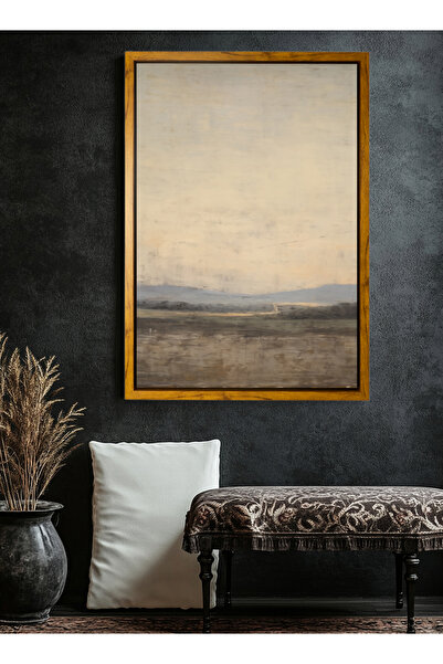 LOWHA لوحة فنية جدارية من القماش مشدودة على إطار خشبي مع إطار عائم بلون الخشب...