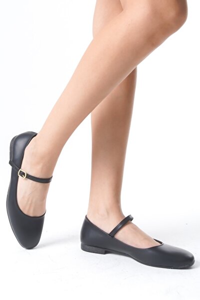 PAYZİN ''NUKHET'' حذاء باليه بمقدمة مستديرة ومغلق ونعل مسطح لتقويم العظام للم...