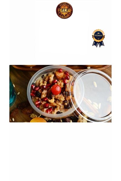 figanlar ambalaj 25 Pieces 200 cc Plastic Transparent Lid Soup Bowl Ashura Bowl Date Dessert Bowl Soup Bowl