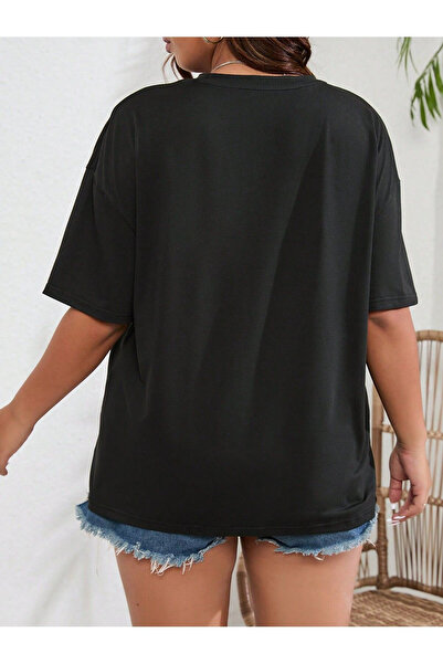 EFFRENATU Endless Light Printed Crew Neck Short Sleeve Girls T-Shirt