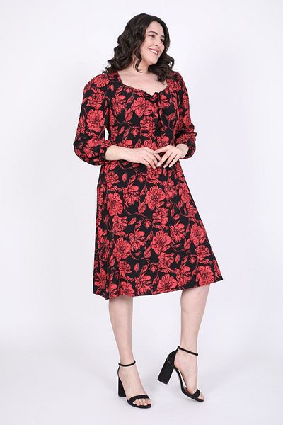 MYLİNE Rochie prințesă cu mâneci cu decolteu