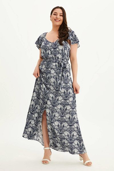 MYLİNE Long Dress with Flared Sleeves