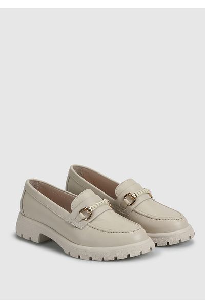 Provoq Ecru Leather Women's Shoes