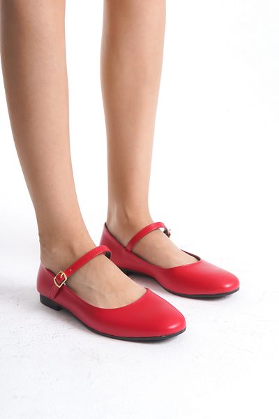 PAYZİN '' Nükhet'' Ballerina Round Toe Closed Helmet Flat Sole Orthopedic New Season