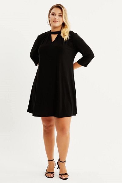 MYLİNE Collar Detailed Knitted Dress