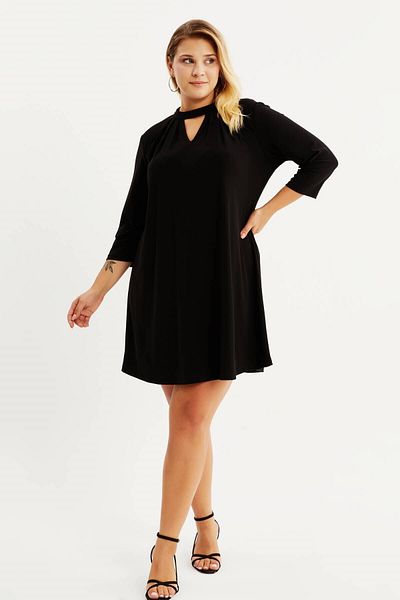 MYLİNE Collar Detailed Knitted Dress