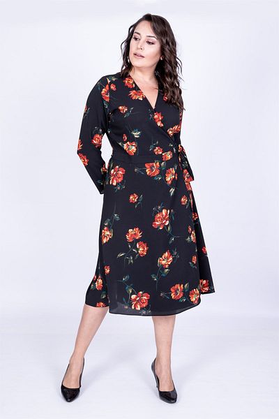 MYLİNE Rochie înfășurată cu imprimeu floral