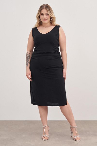 MYLİNE Drape Detailed Midi Dress