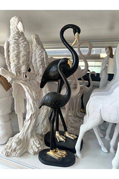 İki Cadı Tasarım İkili Flamingo Obje Seti | Polyester Dekoratif Kuş Figürleri
