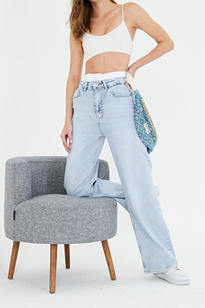 Pozitif Snow Wash Elastic Jeans Παντελόνι237