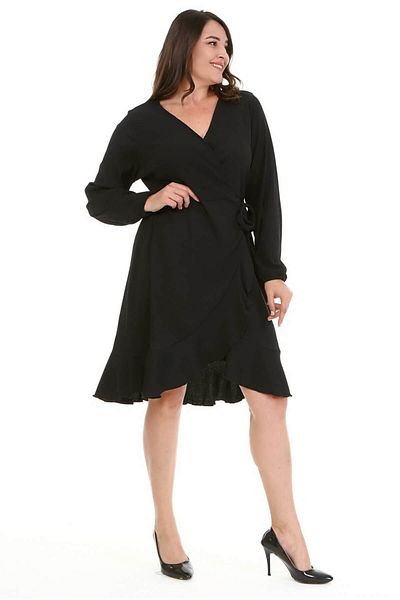MYLİNE Wrap Skirt Flounce Dress