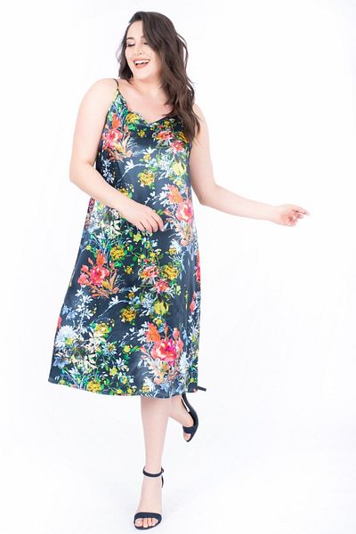 MYLİNE Rochie din satin cu bretele din frânghie