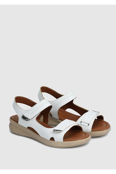 Eclipse Γυναικεία Comfort Λευκά Σανδάλια