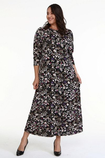 MYLİNE Floral Combed Cotton Dress