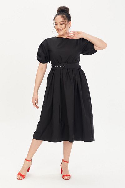 MYLİNE Belted Poplin Dress