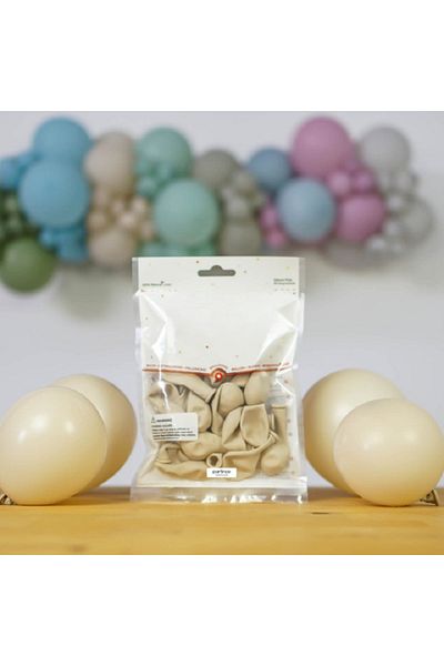 turkuaz parti 10Pcs Cream Small Balloon 5"