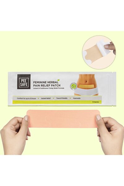 Pee Safe Peesafe Feminine Herbal Period Pain Relief Patches, Lasts For Up To 12 Hours (5 Patches)-Pack of 3