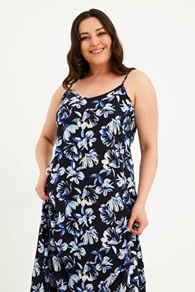 MYLİNE V-Neck Lace-Up Dress with Rope Straps