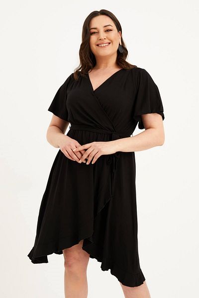 MYLİNE Wrap Combed Cotton Dress