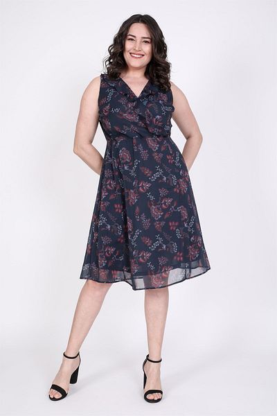 MYLİNE Rochie din șifon cu căptușeală încrucișată