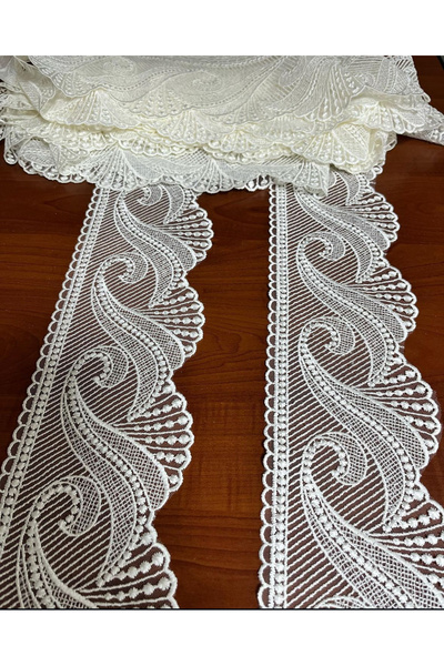 Butik İmza tekstil geniş desen piyasa model Güpür dantel topu 9 metre