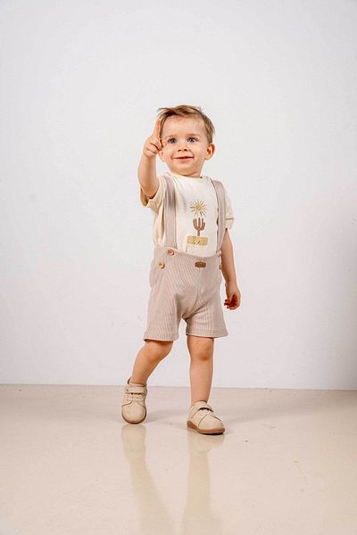 bombe Baby Kids Natural Cotton 2-Piece Set First I Trend Fashion Bottom Top Set