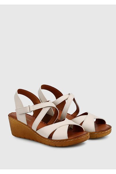 Eclipse Sandale confortabile pentru femei de culoare bej