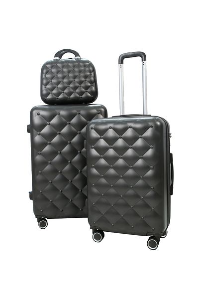MORANO Waves Durable Lightweight 4 Wheel Spinner Luggage Set with Built-in Lock (Set of 4)
