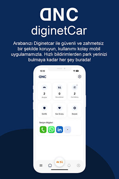 diginetcar Karekod Araç Cam Kartı QR KOD KİMLİK - ARAÇ NUMARATÖRÜ - QR CODE - KAREKOD CAM KARTI