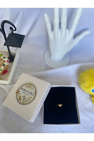 Miravera Jewellery Çelik Kelebekli Ayarlanabilir Yüzük