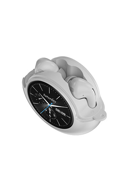 Weofly Lifefits Dokunmatik Ekranlı Saatli BT 5.4 Bass Kulakiçi Kulaklık Beyaz