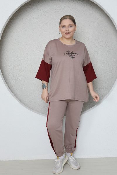 FAMES PİJAMA SET DE PANTALONI DE ANTRENAMENT DE MĂRIME MARE FEMEI