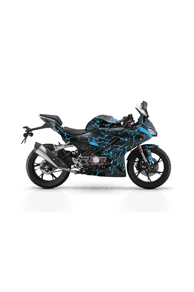 Run Grafik Shop مجموعة ملصقات رسومات RKS SRK 125-R LIGHTNING