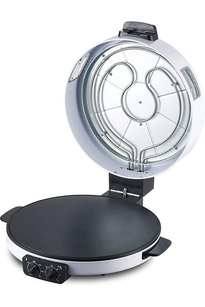 ALSAIF Electric Bread, Roti, Tortilla And Pizza Maker S/s Tube, Two Thermostat Control, With Light, 2200w