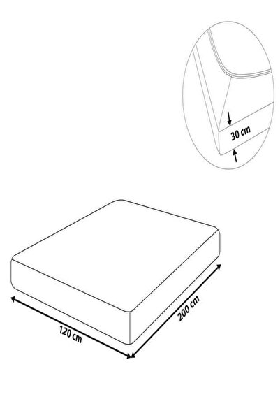 COTENCONCEPT 120 X 200 X 30 cm Flat Cotton Single Fitted Fitted Combed Sheet
