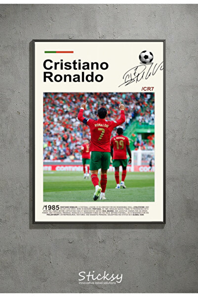 Sticksy Cristiano Ronaldo Poster , Duvar Posteri - Kağıt Afiş HD Baskı