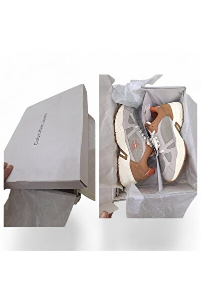 Calvin Klein Retro Tennis Laceup Coui Erkek Spor Ayakkabi, YM0YM00793,Kahverengi, 40