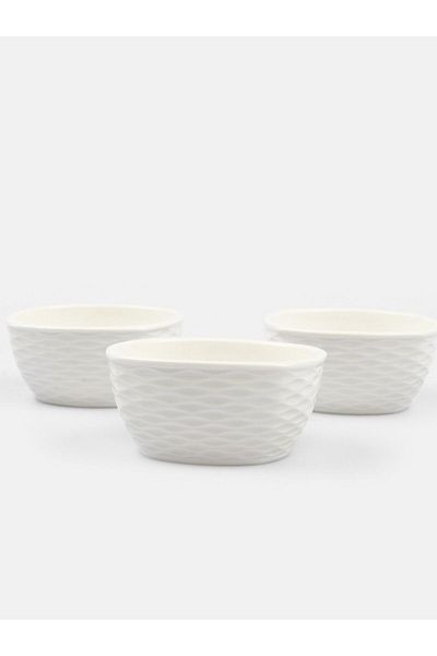 Generic Set of 3 mini ceramic snack plates