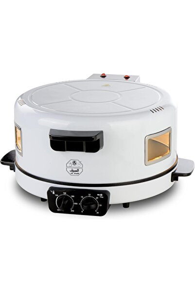 ALSAIF صانعة خبز كهربائية، روتي، تورتيلا وبيتزا، أنبوب فولاذي مقاوم للصدأ، تحكمان في درجة الحرارة، مع إضاءة، 2200 واط