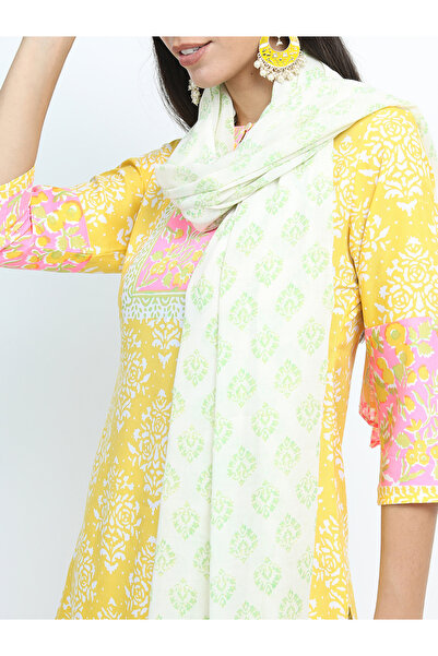 Vishudh By Styli Women Multi-Color Floral Printed Kurta Set with Dupatta