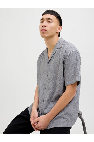 Jack & Jones Textured Regular Fit Resorts Collar Shirt